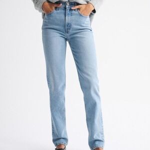 Abercrombie‎ and Fitch 90s Straight Ultra High Rise Jeans Women's Size 34/18L